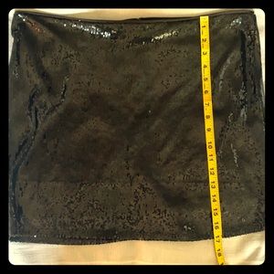 WHBM Black Sequined Skirt size L
